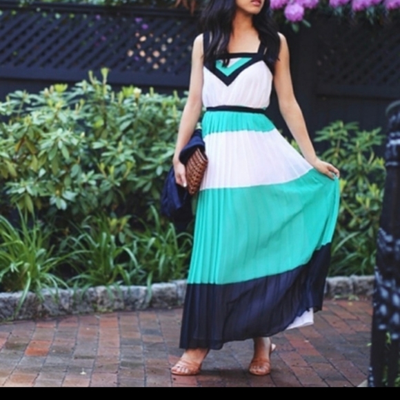 Banana Republic x Milly Maxi Pleated Dress - Picture 3 of 10